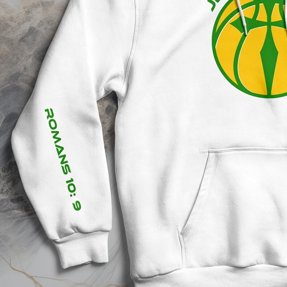 Men’s Hoodie Jesus Is LORD Basketball Christian Faith Bible Verse Sweatshirt - Picture 3 of 3